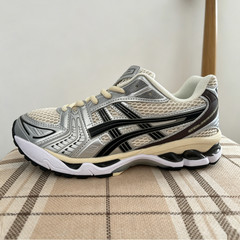 Pre-owned Asics Gel Kayano 14 Metalic Silver Cream US10