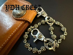 Silver Tone Wallet Chain Ornate Links 40cm 15.7in 3.5oz Biker RCHCHAN