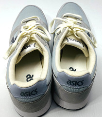 Asics Lyte Classic Mens 13 Gray White Suede Shoes Sneakers Athletic 1201A477-029