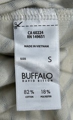 Buffalo Knit Striped Short Sleeve T-shirt Dress ~ Off White / Moss Green ~ Small