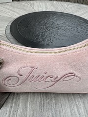Juicy Couture Raising Star Shoulder Bag Pink Diamond Y2K Velour