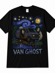 Van Ghost Camping Beyond The Grave Shirt Funny Ghost Van Life Graphic Tee