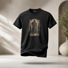 Medieval Knight Gothic Vintage Art T-Shirt – Crusader Armor Design Tee