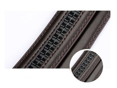 28″-50″ Men’s Leather Ratchet Dress Belts Automatic Buckle Click Sliding Belt
