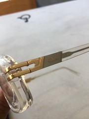 New Cazal Square 6004 004 Transparent Frame Demo Lenses Missing a BridgeScrew
