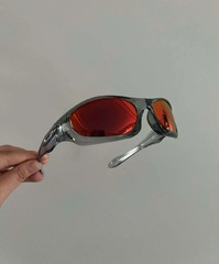 Oakley 00s Monster Dog Tech Vintage Polarized Sunglasses Clear Gray Transparent