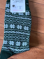 Club Room Men’s Green Crew Socks 2 Pair Holiday Dress Socks Size 10-13