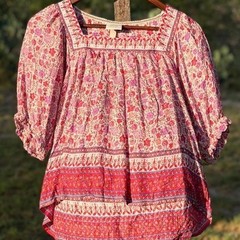 Knox Rose floral peasant blouse size small