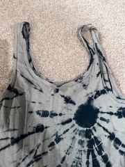 Womens Stranded Hunger Green & Black Tie Dye Racerback Tank Top Size Small