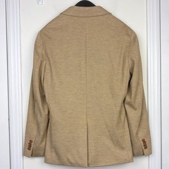Banana Republic Summer Blazer Mens 38S Rayon Sport Coat Suit Jacket Tan Weave