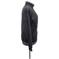 Vintage Adirondack Savile Row Wool Cable Knit Turtleneck Sweater Mens M