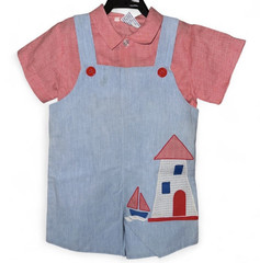 VTG Collections By Petit Ami Boy Nautical Lighthouse Sailboat Jon Jon Set 24M 2T