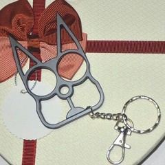 Cute Cat Ear Keychain Bottle Opener – Kitty Key Ring Multicolor Alloy Keychain