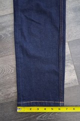 Frank & Oak Cyndi Straight Fit Selvedge Denim Blue Jeans High Rise Size 24×28