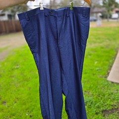 Lauren Ralph Lauren Men’s 40×32 Navy Dress Pants Poly Rayon Business Classic