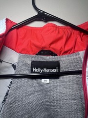 Helly Hansen Men’s M Colorblock Full Zip Windbreaker Jacket White Blue Red