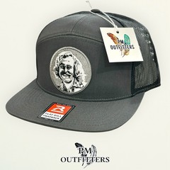 Jimmy Buffett Custom Design Embroidered Patch Richardson 168 Charcoal Black Hat