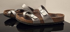 Birkenstock Mayari Size 37 Silver Metallic Womens Sandals