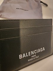 Balenciaga Mens Black Design Credit Card Holder