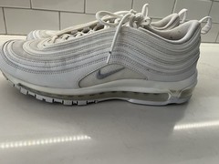 Nike Air Max 97 Triple White Men’s Size US 12 Pre Owned 921826-101 Men’s Sneaker