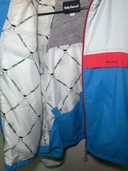 Helly Hansen Men’s M Colorblock Full Zip Windbreaker Jacket White Blue Red