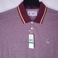 Penguin Polo Shirt Mens Large Light Red Tawny Port NWT