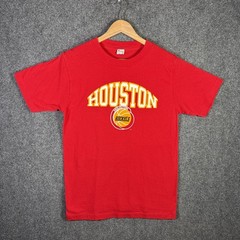 Vintage Houston Rockets Shirt Mens Large Red 80s Champion Basketball NBA Sports
