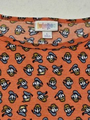 LuLaRoe Donald Duck Print Orange Tunic T-Shirt Size L