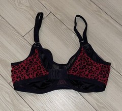 Modern Movement F52BM417 Limited Edition Unlined Retro Bra Animal Print 34D Red
