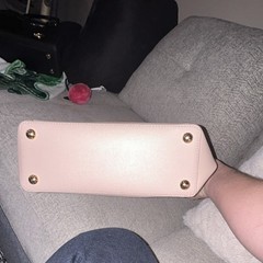 Michael Kors Pink Zip-Top Tote w/ MK Charm, Gold Hardware, Lined Pockets
