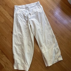 Daily Practice by Anthropologie Jesse Wide-Leg Pants pearl Size Size L