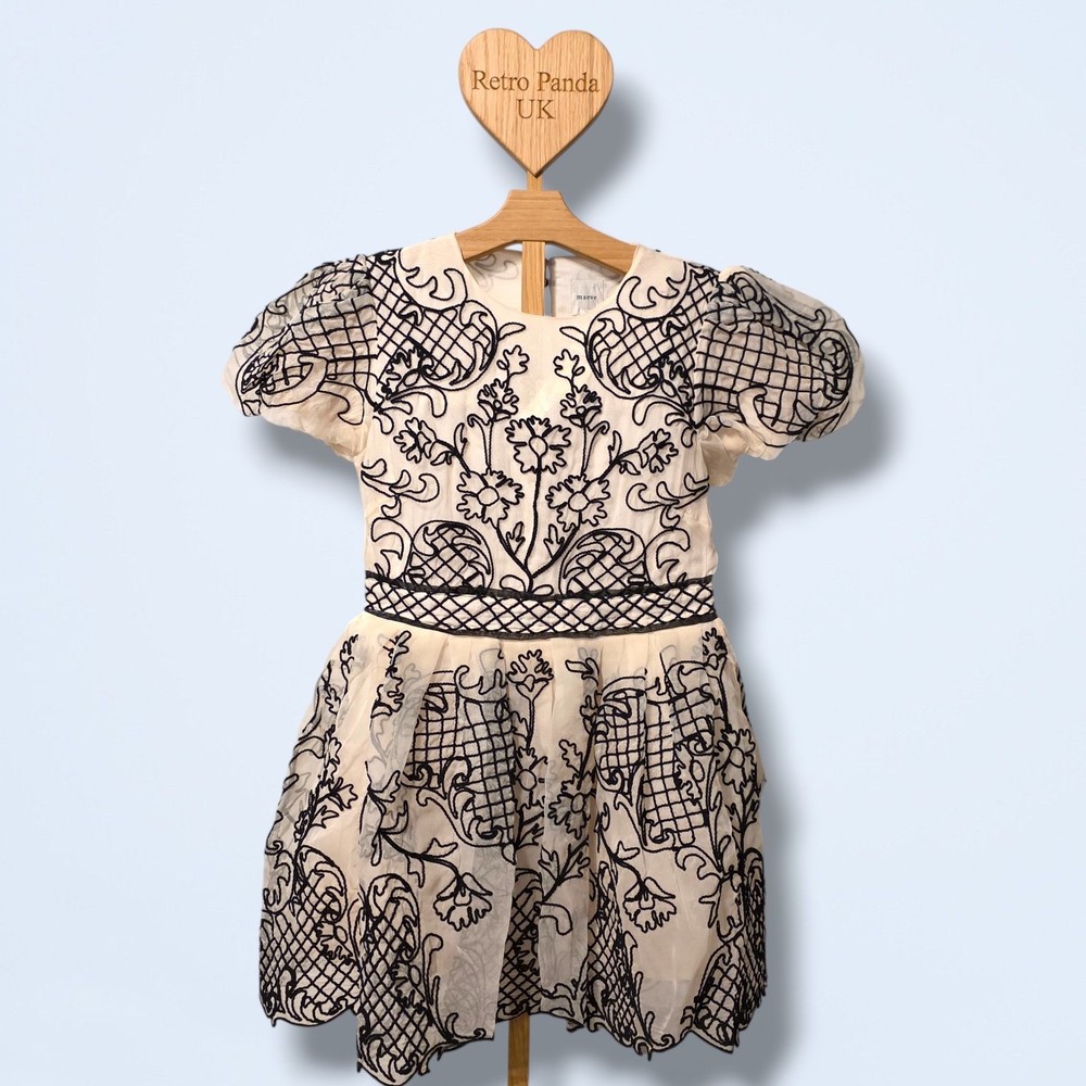 Maeve Anthropologie Embroidered Puff Sleeve Dress UK 12 Petite NWT RRP £240
