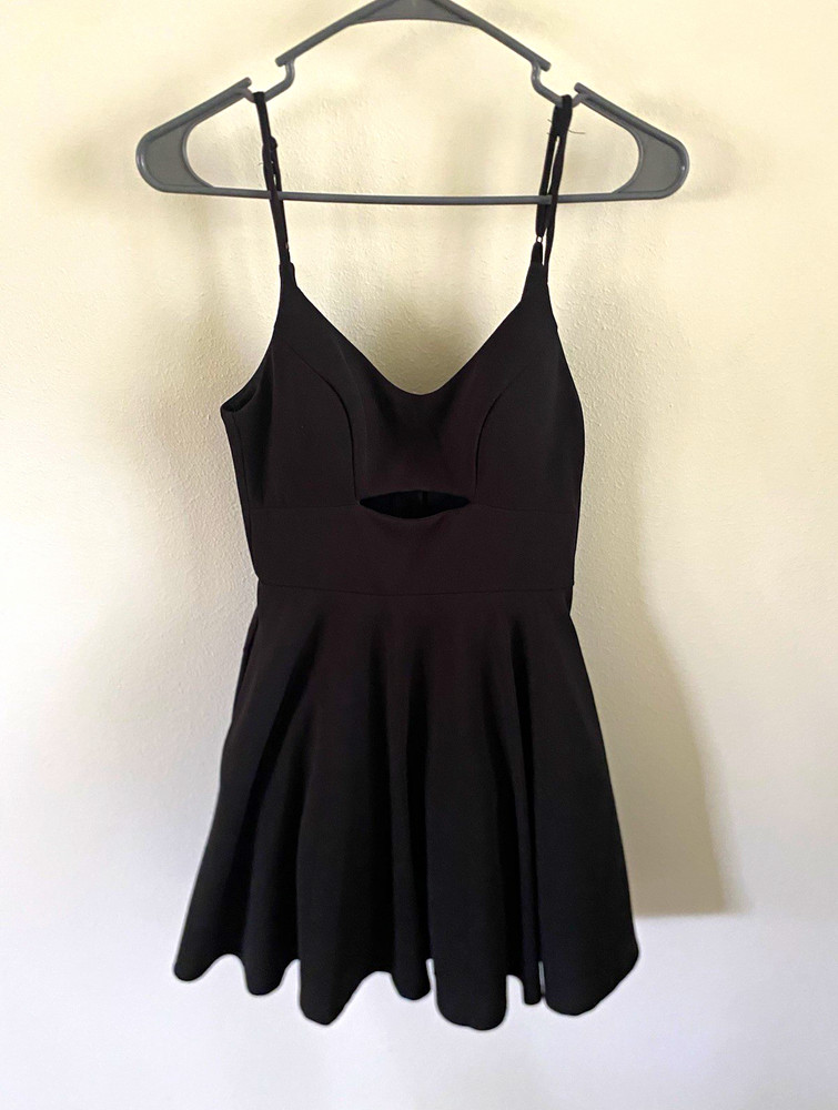 City Studio Women’s Black Solid One-Piece Dress Size 3 Adjustable Straps