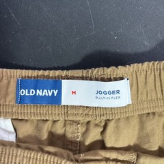 Old Navy Jogger Shorts Men’s M Medium Built-In Flex Khaki Beige Casual Cotton