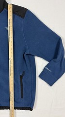 The North Face Circular Design Polartec Full Zip Fleece Hoodie 2XL Black Blue