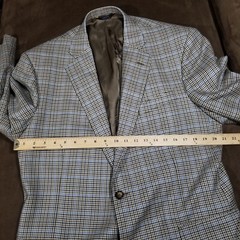 VTG BROOKS BROS 1818 MADISON WOOL BLAZER HOUNDS TOOTH MADE IN USA 44L