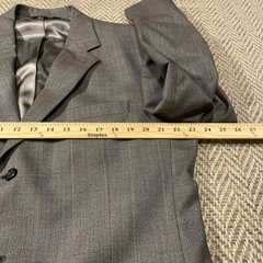 Jos A Bank 44L Long Nailhead Worsted Wool Mens Blazer Sport Coat Jacket