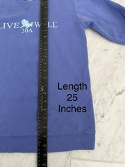 Comfort Wash Blue Crew Neck Pullover Sweatshirt Live Well 30A Graphic YL