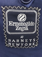 vtg Ermenegildo Zegna 38S 33×29.5 Chalk Stripe Pant Suit Wool Cashmere Flannel