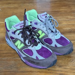 New Balance Stray Rats 991 Made in England Purple Green Suede Men’s Sneaker