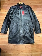 Diesel Men Leather Coat Size 50