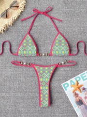 Women’s Triangle Thong Bikini Set Sexy Brazillian Two Piece Swimsuit String B…
