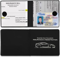 2PCS Car Registration and Insurance Card Holder, 10.6”×4.8” Essential Auto Ca