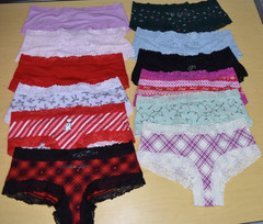 12 Victoria’s Secret PINK Cheeky Panties Lot L Large Multicolor