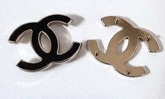Chanel CH5541 Sunglasses BLACK / GOLD Replacement Push-in Temple Logo 1-pair NEW