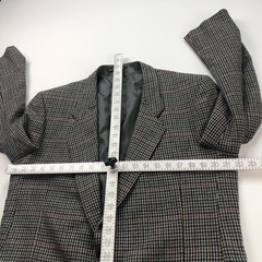 Ermenegildo Zegna Tessuto Houndstooth 44 Wool Sport Coat Beige Black PLS READ