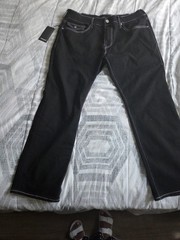 True Religion Ricky Jeans Black Relaxed Straight New With Tags W38 L34