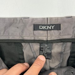 DKNY Mens Dress Pant Size 31 Brown Cotton Flat Front Straight Leg Relaxed