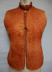 Burberry Prorsum Runway Vintage Shearling Babbage Vest Italy Size 6 EUC