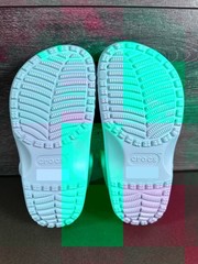 Crocs Kids’ Classic Floral Cut Out Clogs Aquamarine #210943-4PD